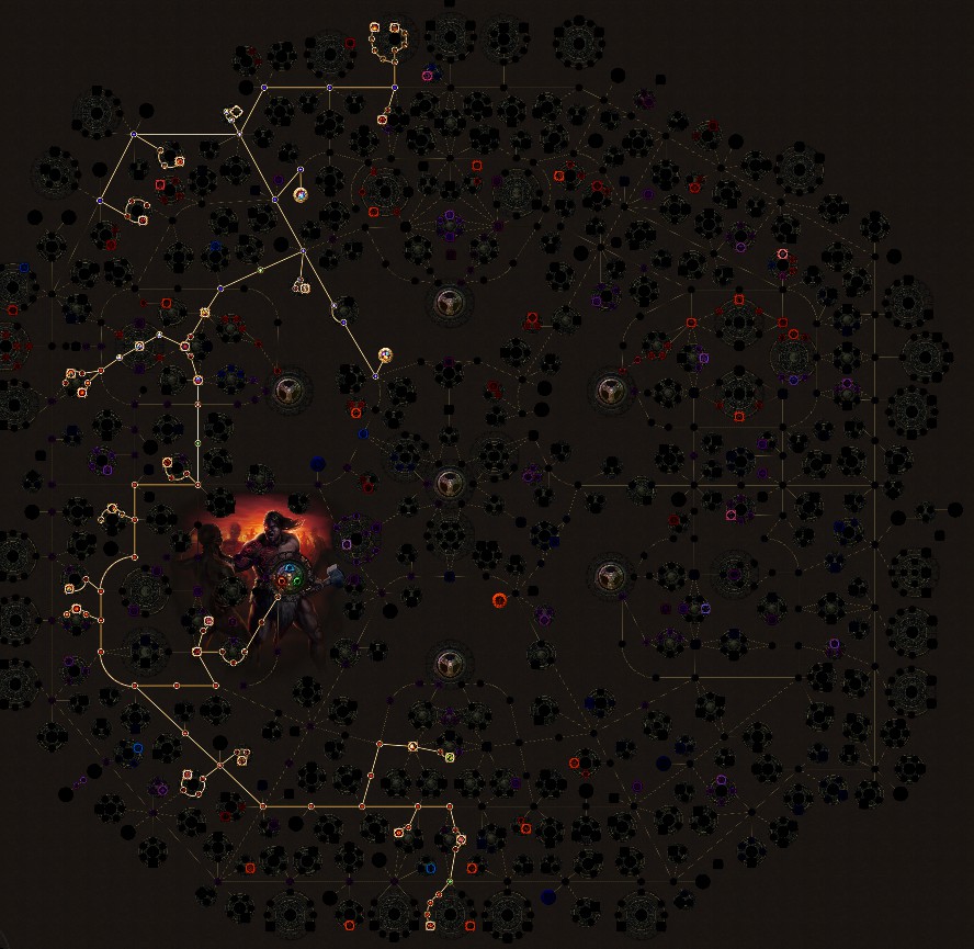 PoE Heist Chieftain Righteous Fire Mauarder Passive Skill Tree